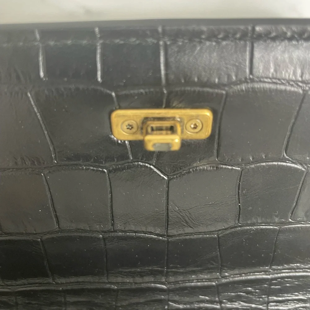 Balenciaga Gossip Small Croc Embossed Leather Shoulder Bag - Picture 10 of 16